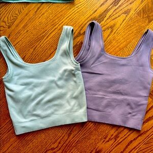 Set of two girls Athleta Ribbed Tank Tops